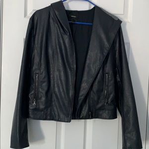 Black leather jacket